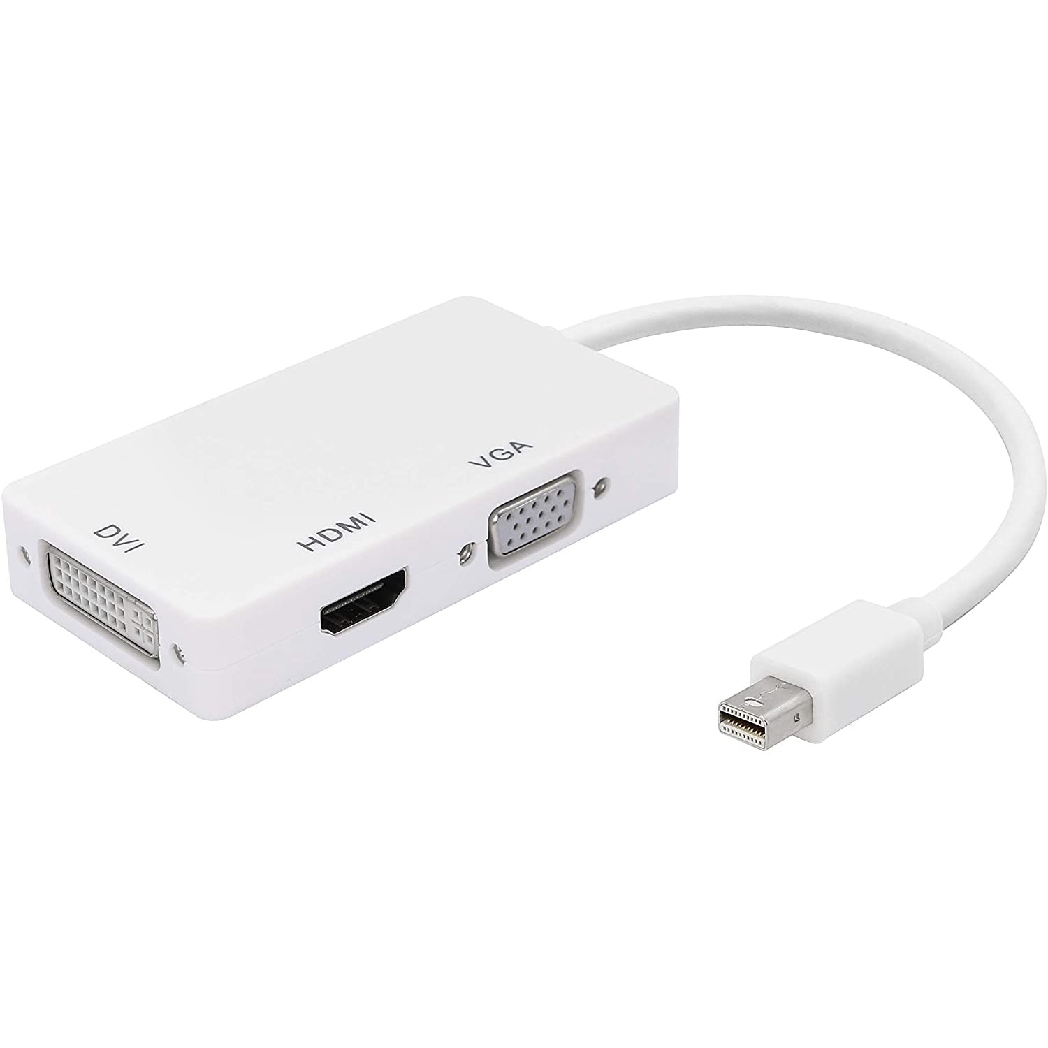Adaptor Mini DisplayPort 1.2 la HDMI/DVI/VGA, FAC, 3in1, Alb eMAG.ro