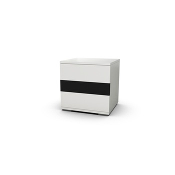 Noptiera Luca, Alb/Negru, 45x40x37 cm Noptiera Luca, Alb/Negru, 45x40x37 cm