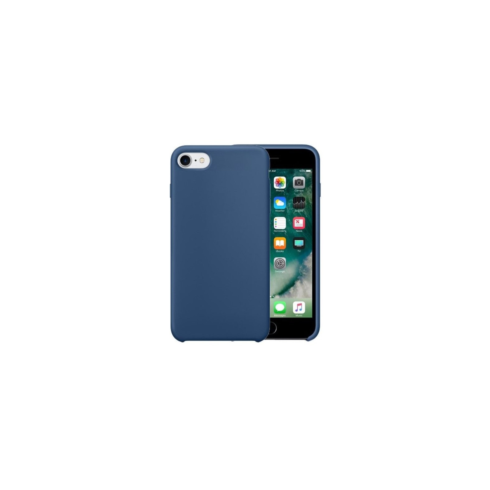 Husa din silicon, compatibil cu iPhone X, ultraslim,, Bleumarin