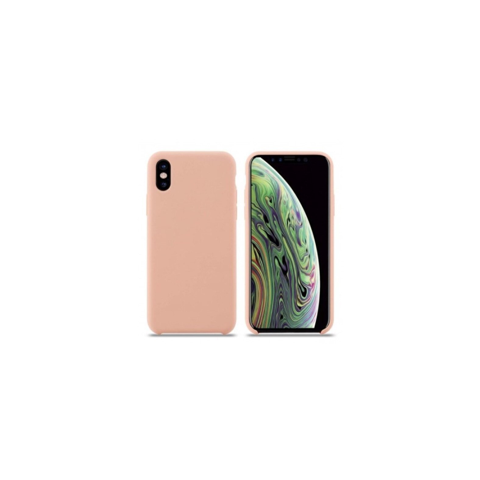 Husa din silicon, compatibil cu iPhone X, ultraslim, Roz