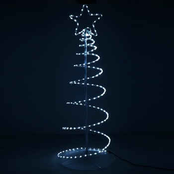 Instalatie lumini pentru Craciun, Brad stilizat, Sersimo, 192 LED-uri, 124cm, alb Instalatie lumini pentru Craciun, Brad stilizat, Sersimo, 192 LED-uri, 124cm, alb