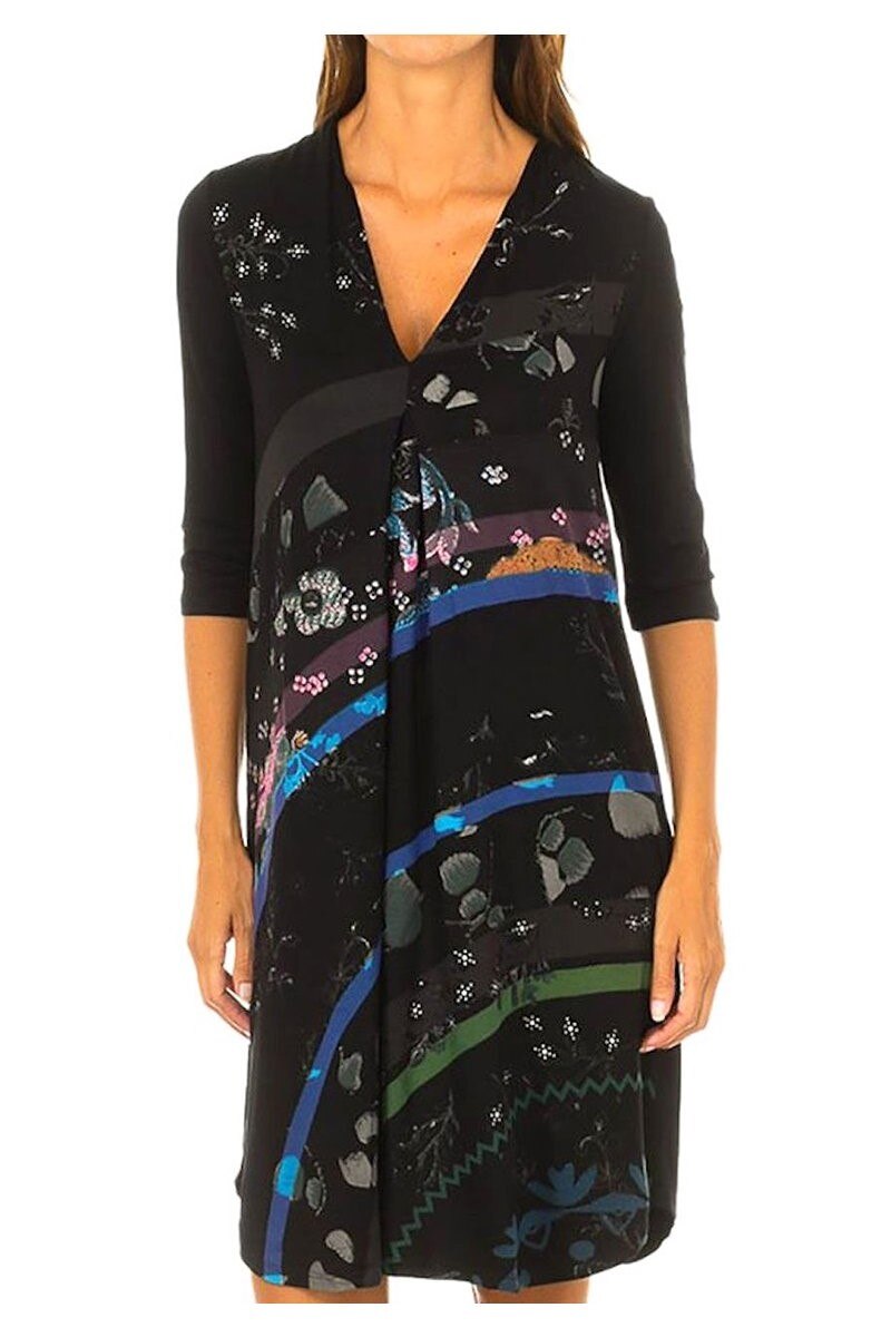 Rochie cu insertii colorate, Desigual-Carmina