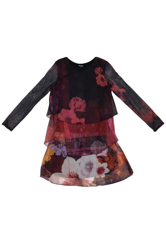 Rochie stratificata cu strat exterior de plasa, Desigual-Laura