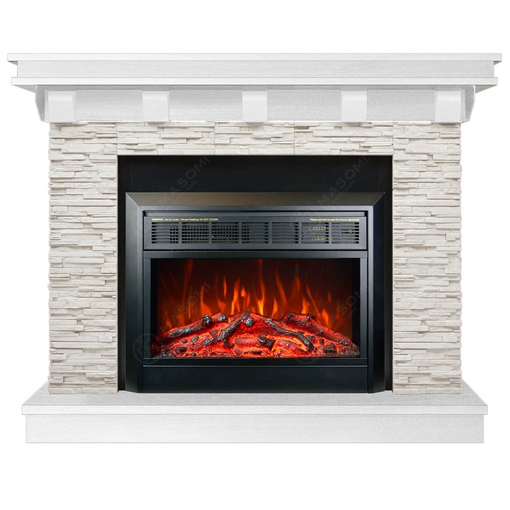 Semineu electric, Masomi, Sheldon 26 & Marsel-26' 1600 W, Alb, 112*95*31 cm