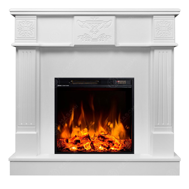 Semineu electric, Masomi, Verona 26 & Frank-20' 1600 W, Anthracite, 105*102*30 cm