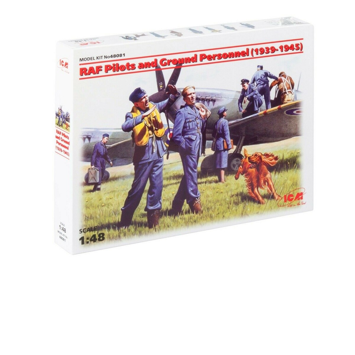 Set 7 figurine raf pilots & ground personnel icm 48041, scara 1:48