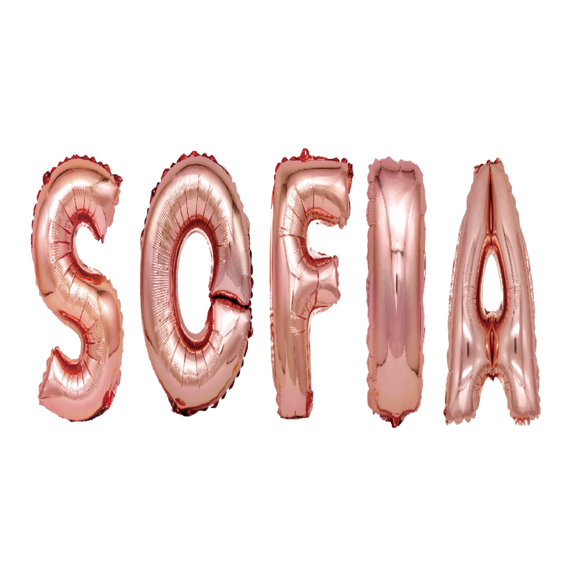 Set Baloane Litere Nume Sofia , Roz gold , 40Cm