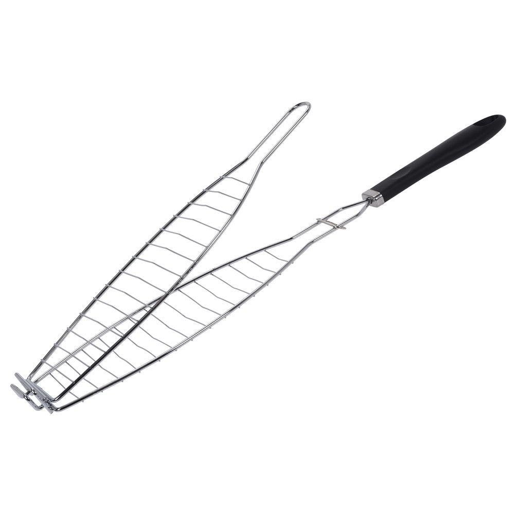 Grill peste BBQ, Blocabil, Argintiu/Negru