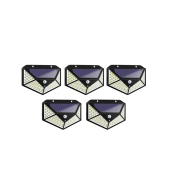 Set 5 lampi de exterior cu 100 LED uri cu incarcare solara si senzor de miscare JRH® Set 5 lampi de exterior cu 100 LED uri cu incarcare solara si senzor de miscare JRH®