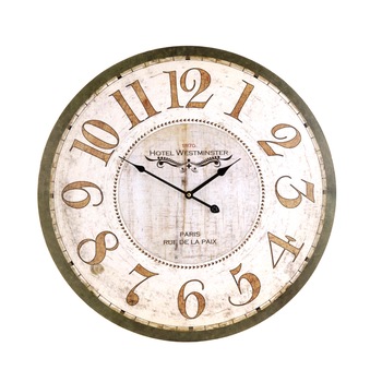 Ceas MDF, diametru 60 cm, culoare bej, Hotel Westminster Ceas MDF, diametru 60 cm, culoare bej, Hotel Westminster