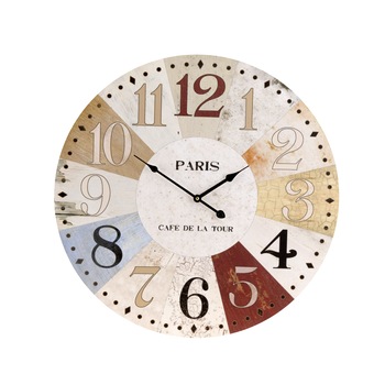 Ceas MDF, diametru 60 cm, culoare multicolor, Paris Ceas MDF, diametru 60 cm, culoare multicolor, Paris