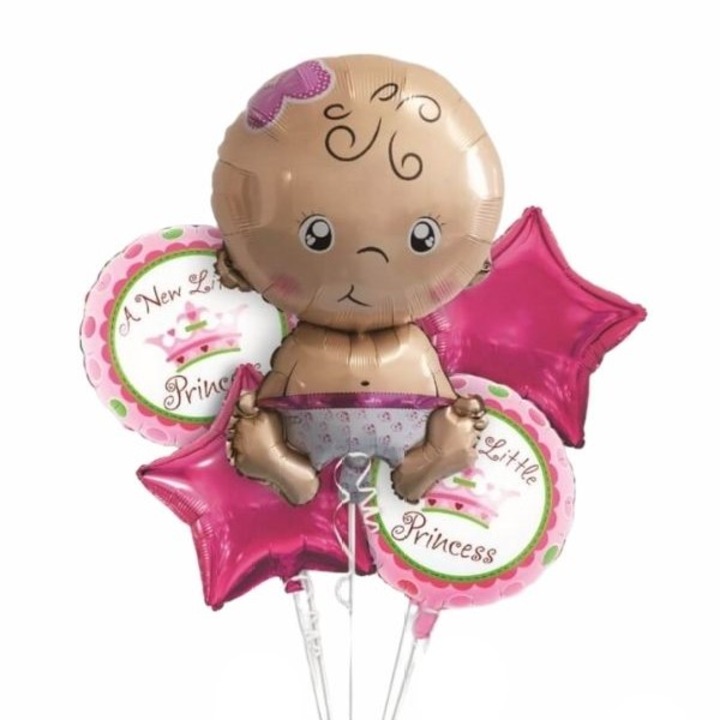 Set 5 baloane folie bebelus fata little princess