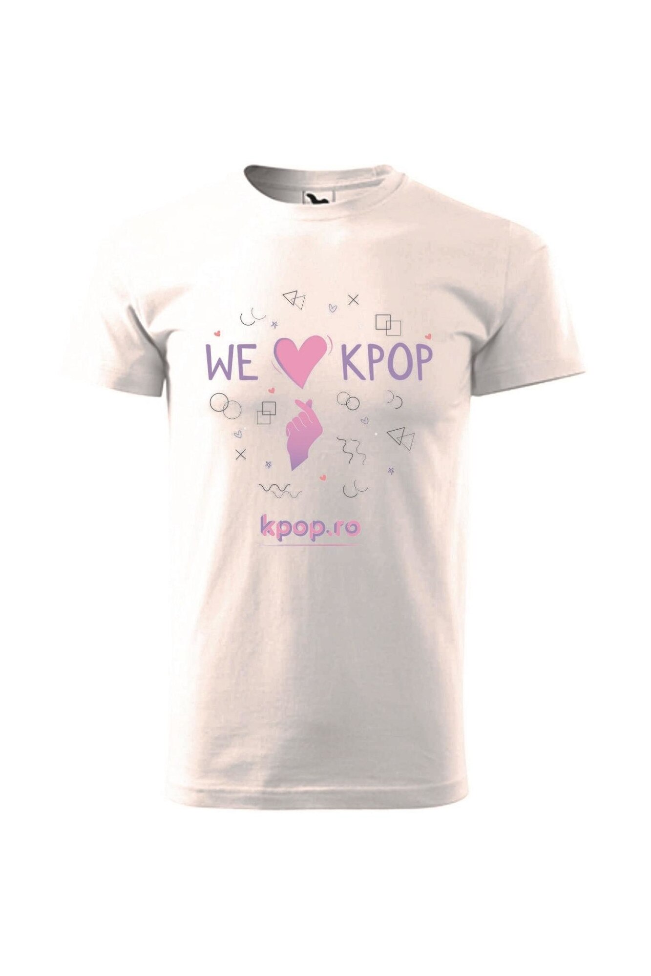 Tricou pentru barbati, Kpop.ro, We Love Kpop, Alb