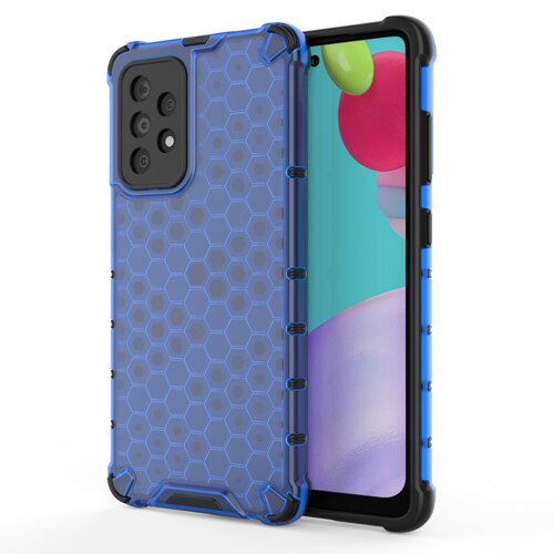Carcasa Antisoc Hibrida Honeycomb pentru Samsung Galaxy A52 5G , Albastru