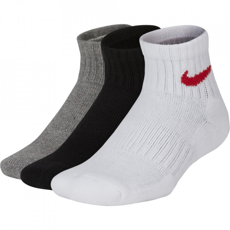 Set 3 perechi sosete Nike Everyday Cushioned Ankle, Alb/Gri/Negru, 38-42