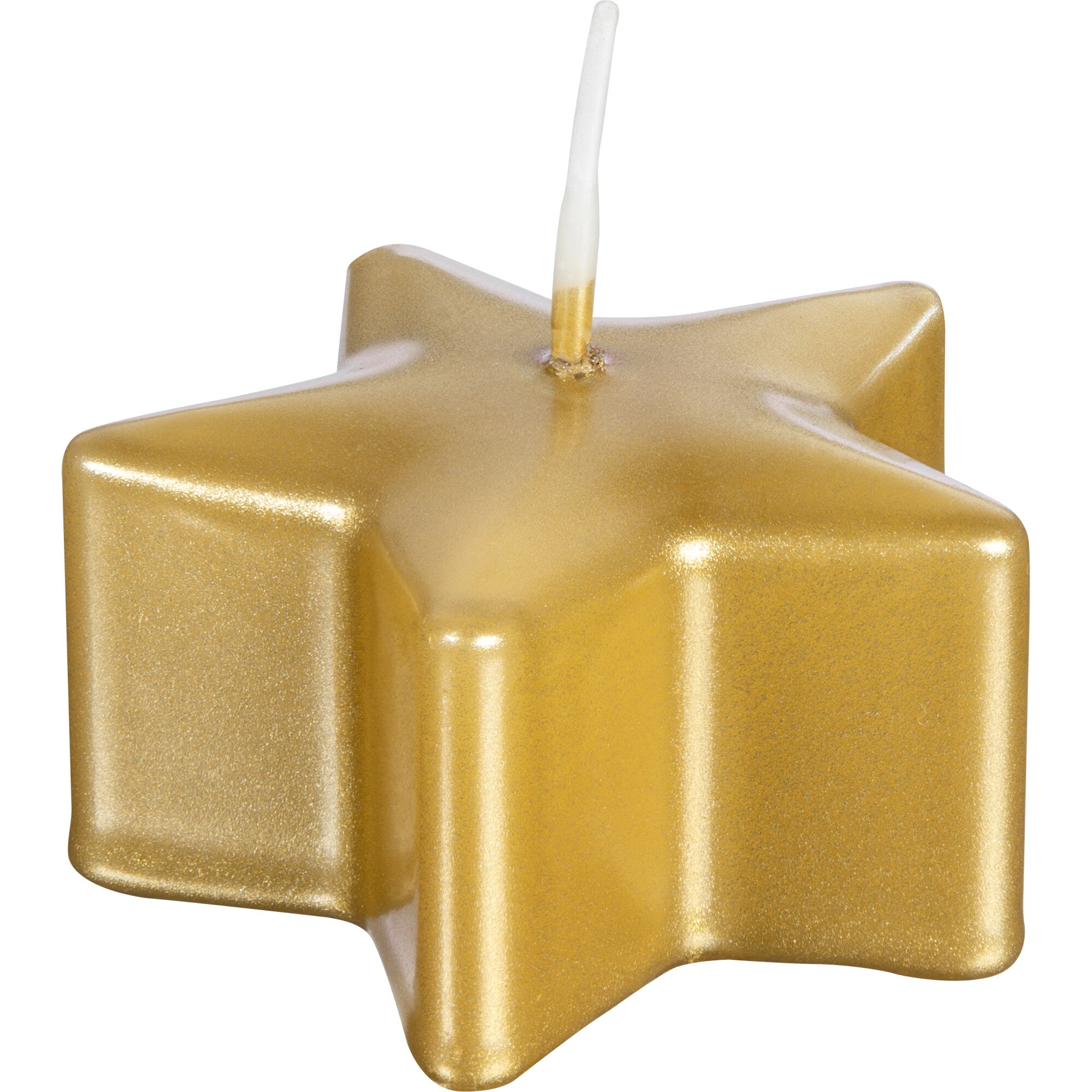 Lumanare Stea, Auriu, Timp de ardere 8h, Dimensiuni 40-70mm