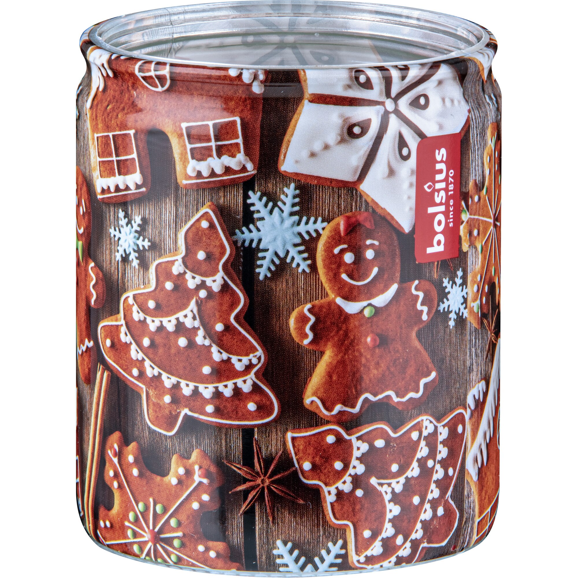 Candela parfumata in pahar, Turta Dulce, Diametru 6.8cm Inaltime 8.2cm, Timp de ardere 23h