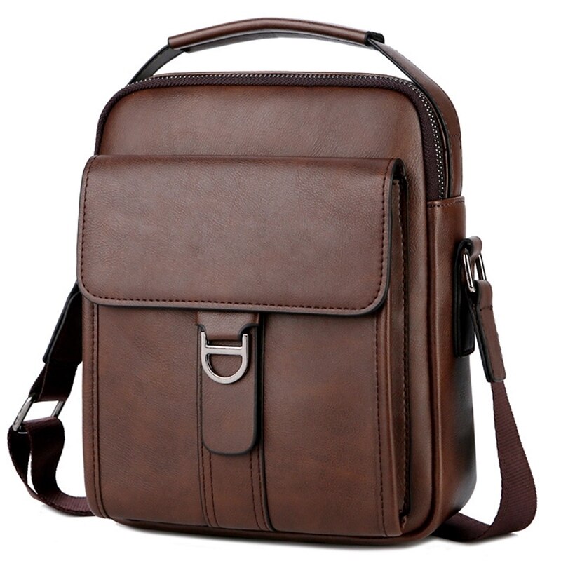 Geanta barbati messenger, JERMYN'S Derby, piele, maro