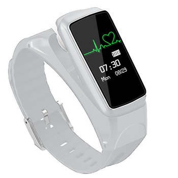 Bratara inteligenta B7 cu Casti Albe Bratara inteligenta B7 cu Casti Albe