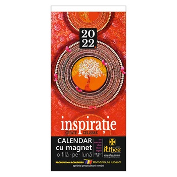 Calendar cu magnet 2022, Inspiratie, citate celebre, 7,5x17 cm Calendar cu magnet 2022, Inspiratie, citate celebre, 7,5x17 cm