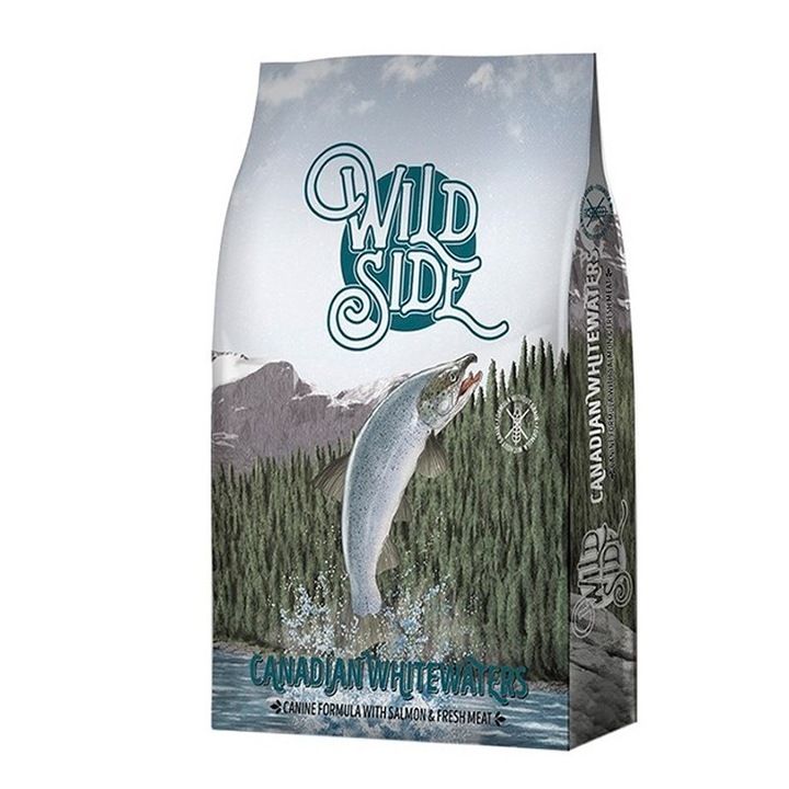Wild Side Canadian Whitewaters Salmon Gabonamentes száraz kutyatáp, lazac, 3 kg
