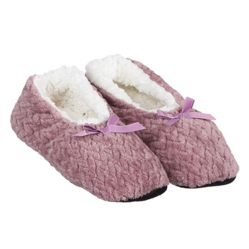 Papuci de Casa Imblaniti, model Balerini cu Fundita, Talpa Antiderapanta, Marime 39-41, Roz Nude Papuci de Casa Imblaniti, model Balerini cu Fundita, Talpa Antiderapanta, Marime 39-41, Roz Nude