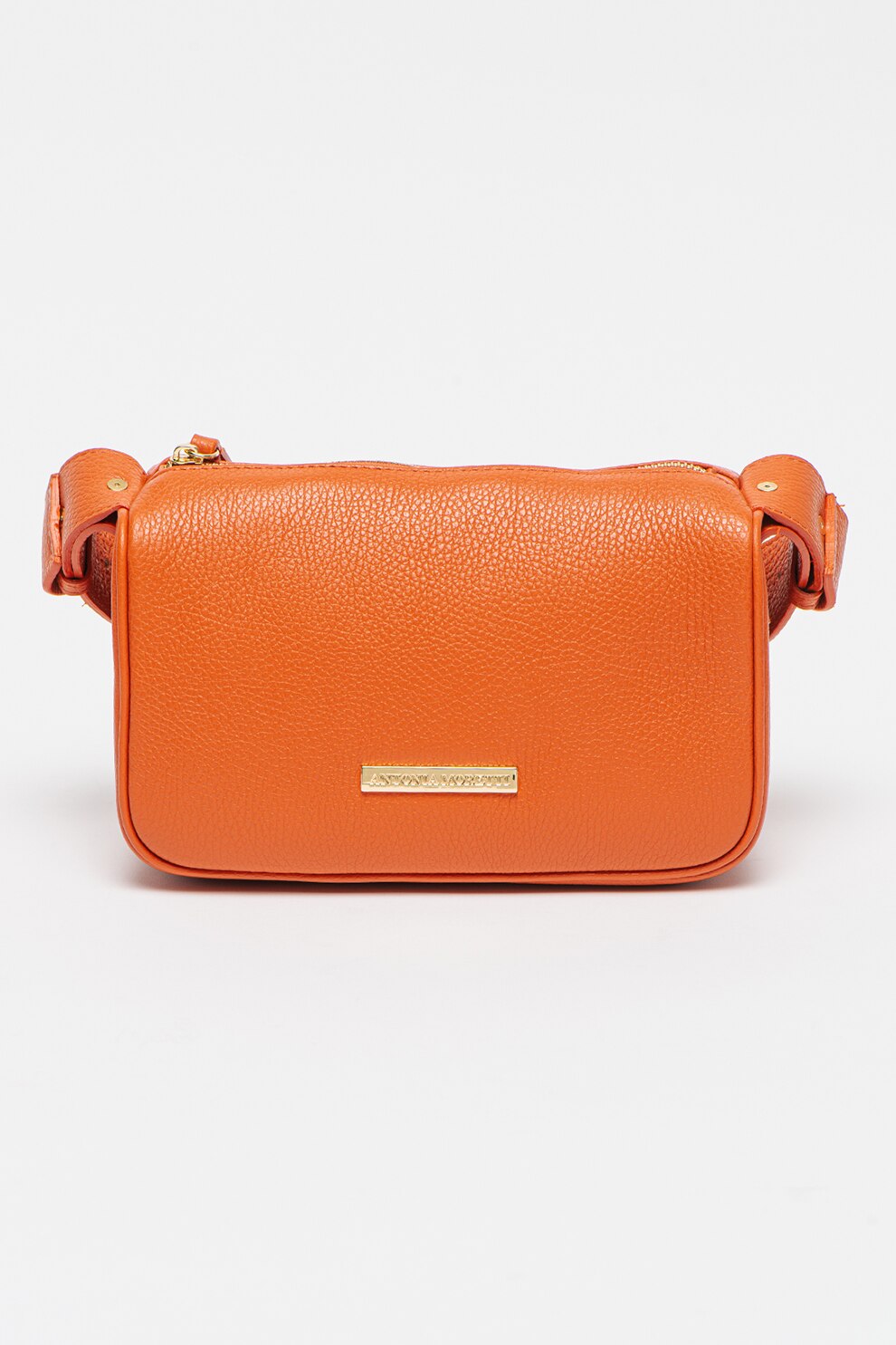 Antonia Moretti, Geanta crossbody de piele, Rosu vermilion