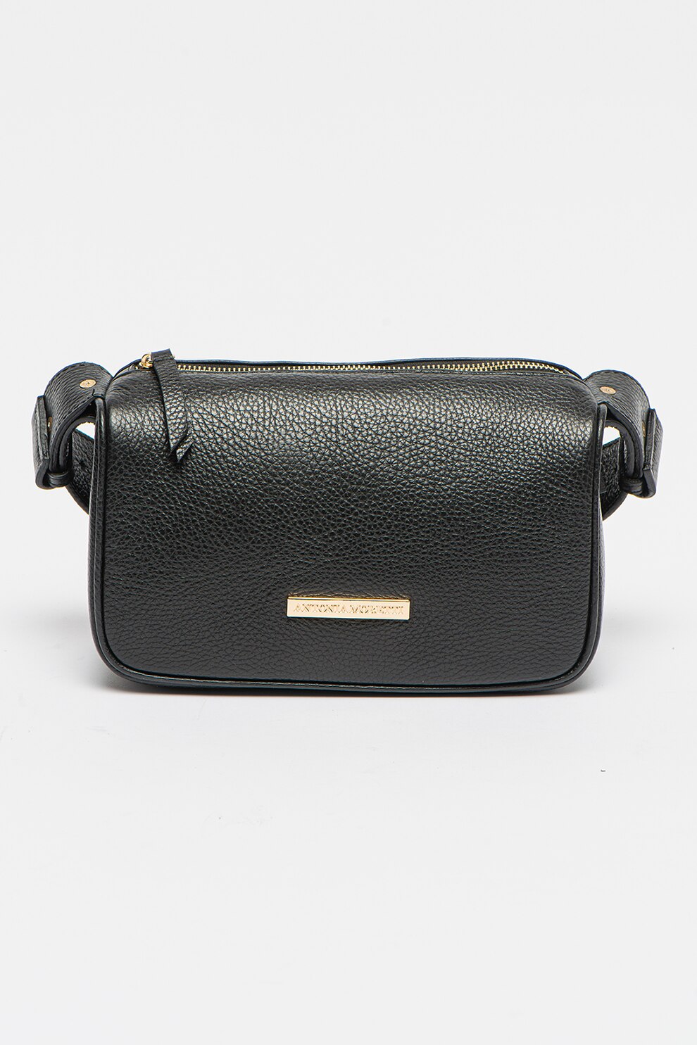 Antonia Moretti, Geanta crossbody de piele, Negru