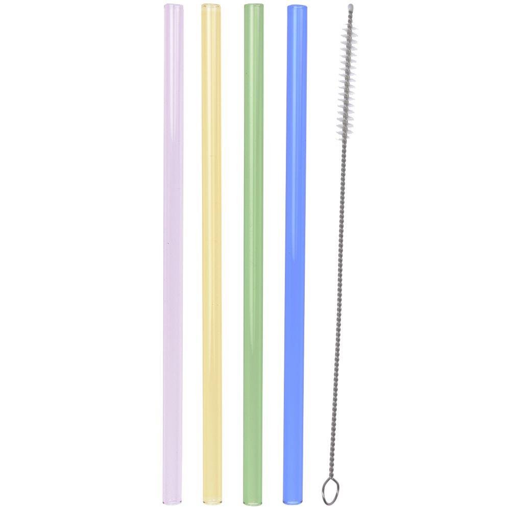 Set 4 paie / Curatator, Excellent Houseware, Sticla, 20 cm, Multicolor