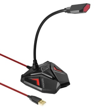Microfon pentru gaming Promate Streamer, USB, maro-negru Microfon pentru gaming Promate Streamer, USB, maro-negru