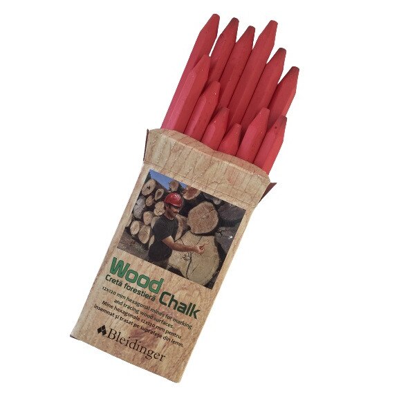 Set 12 bucati Creta forestiera Bleidinger hexagonala 120 mm ,culoarea rosie