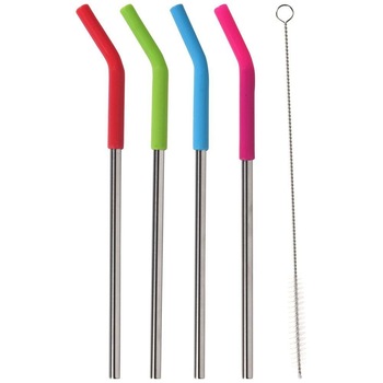 Set 4 paie / Curatator Excellent Houseware, Otel/Silicon, Multicolor Set 4 paie / Curatator Excellent Houseware, Otel/Silicon, Multicolor