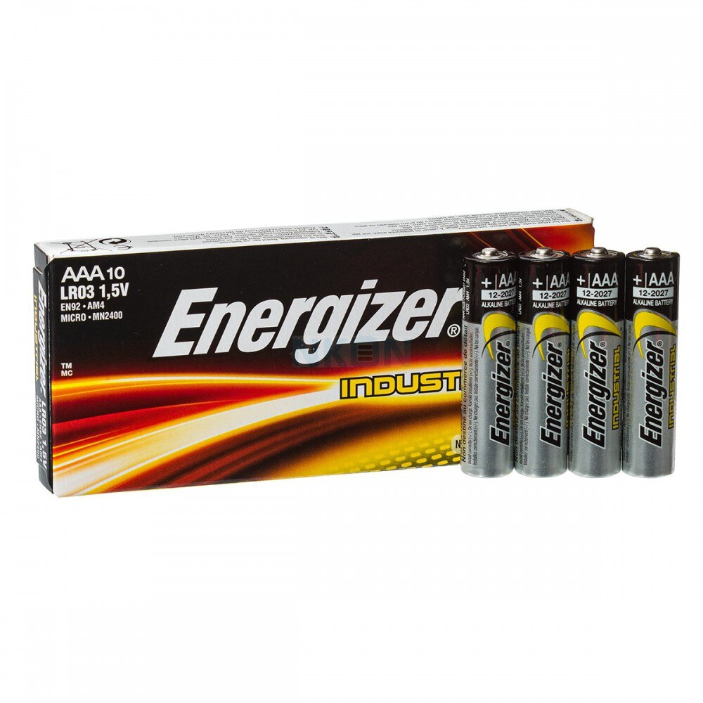 Set 10 bucati baterie alcalina energizer industrial lr03 aaa