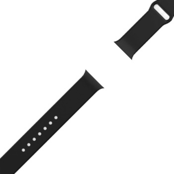 Curea din silicon Apple Watch, pentru dimensiunea 42/44 mm, Negru Curea din silicon Apple Watch, pentru dimensiunea 42/44 mm, Negru