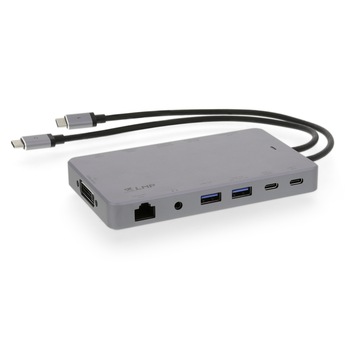 Adaptor LMP USB-C Display Dock, 4K 12-port Dual-Link USB-C, Space Gray Adaptor LMP USB-C Display Dock, 4K 12-port Dual-Link USB-C, Space Gray