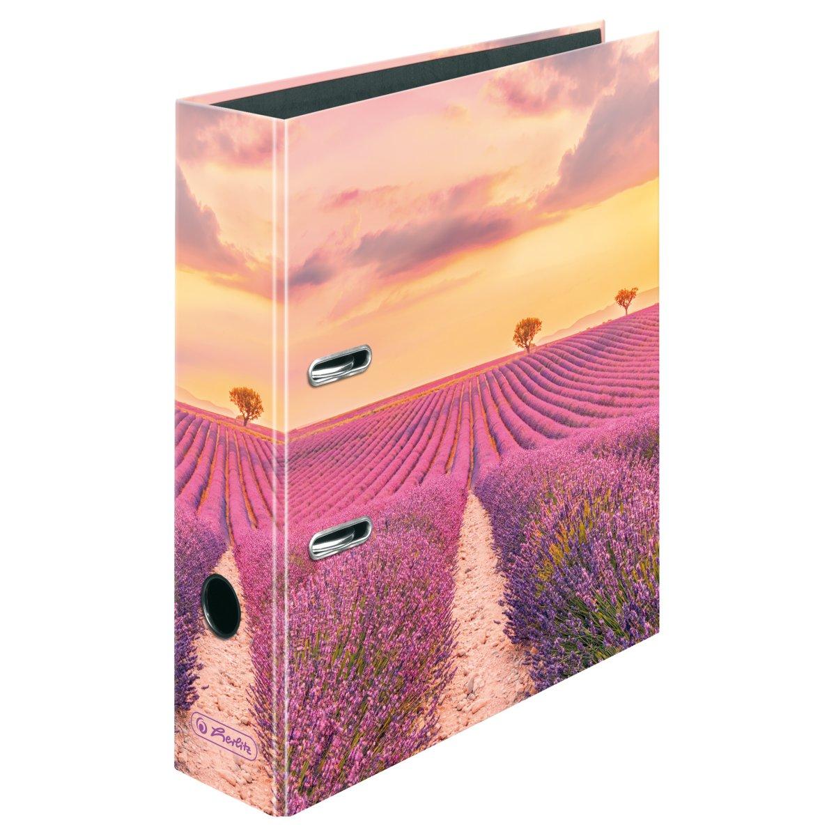 Biblioraft Herlitz MaxFile plastifiat, 8 cm, Lavanda