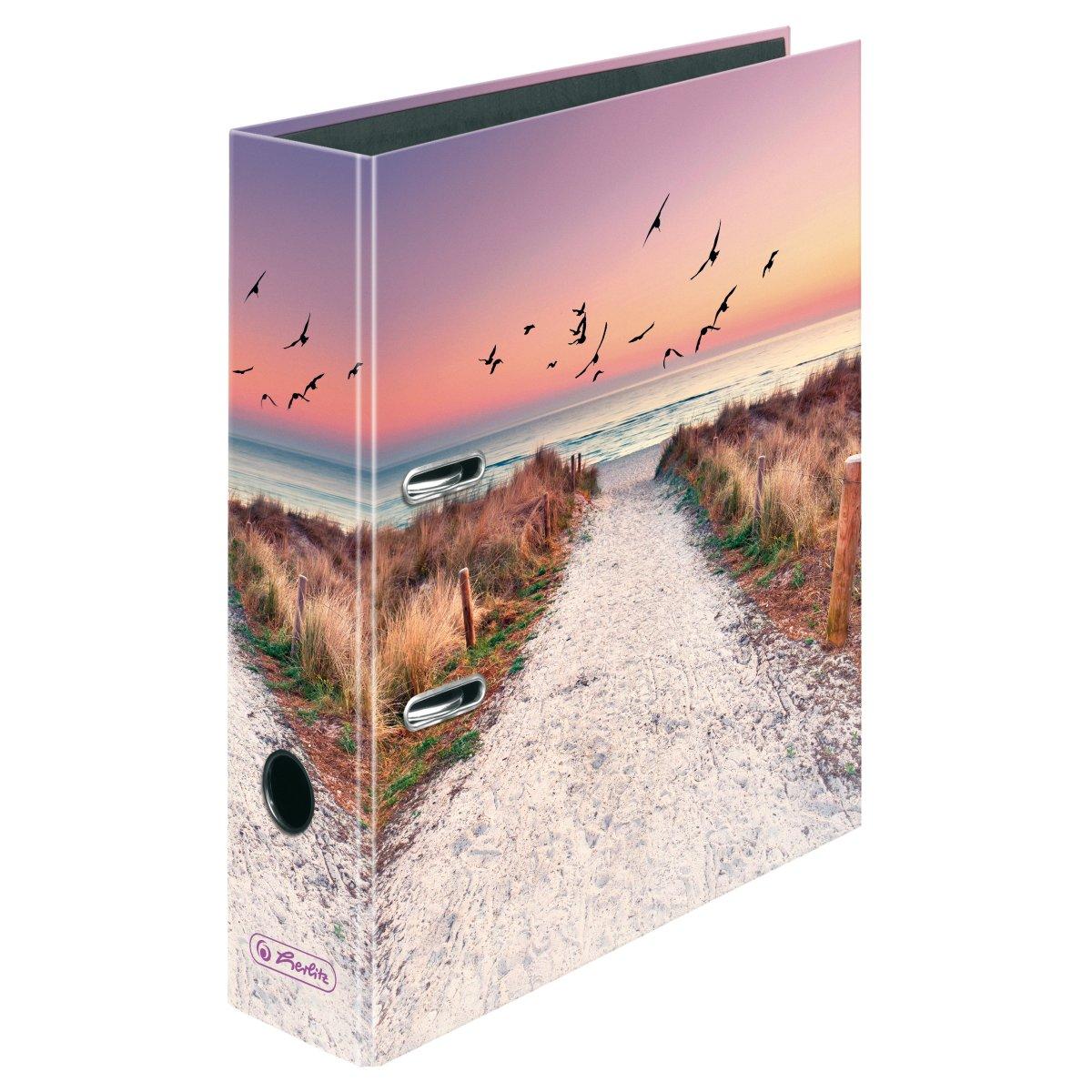 Biblioraft Herlitz MaxFile plastifiat, 8 cm, Drumul plajei