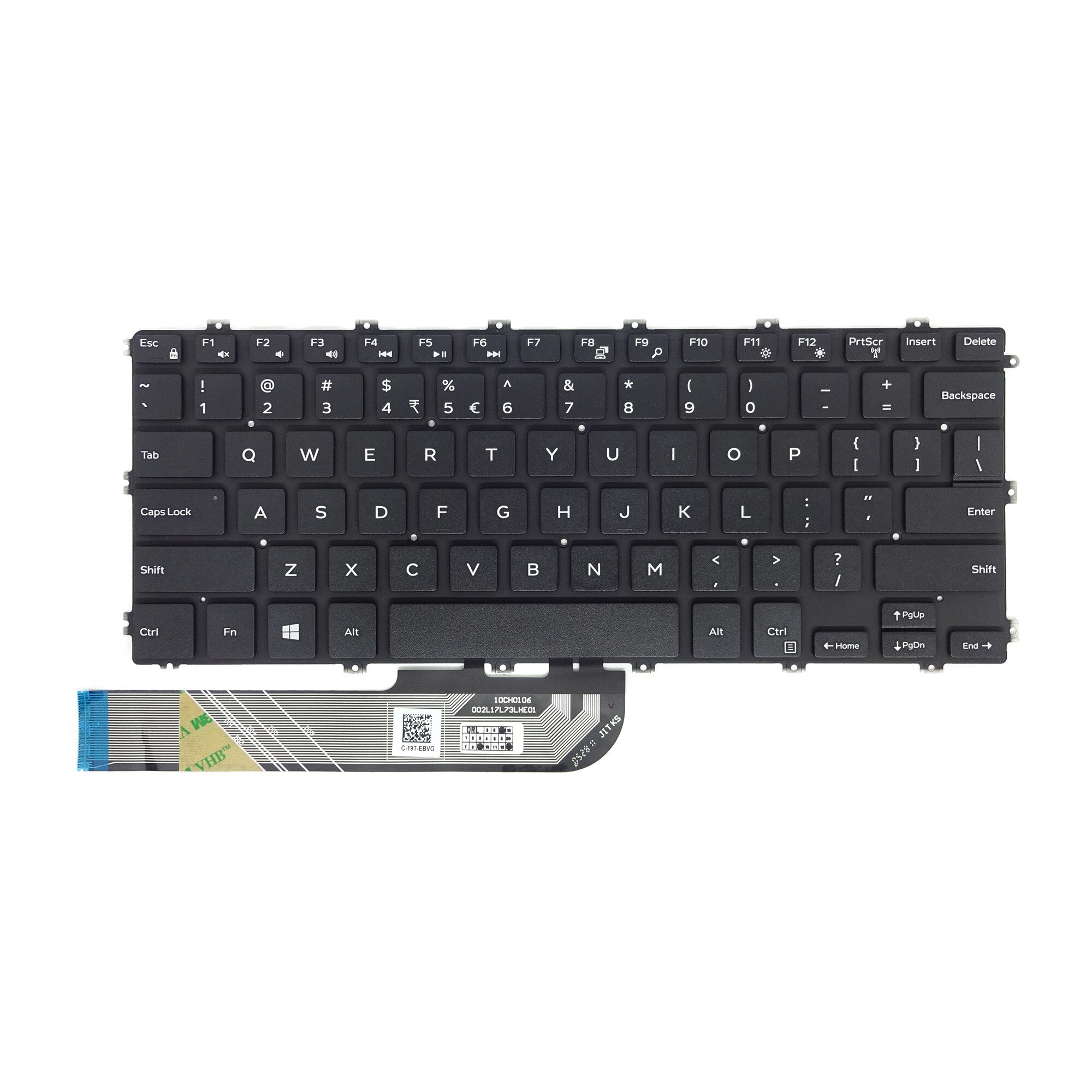 Tastatura Dell, fara iluminare, layout international pentru Inspiron 5482, 5485, 5491, 5580, 5582, 5591, 7386, 7586, Latitude 3310, 3400, Vostro 5481