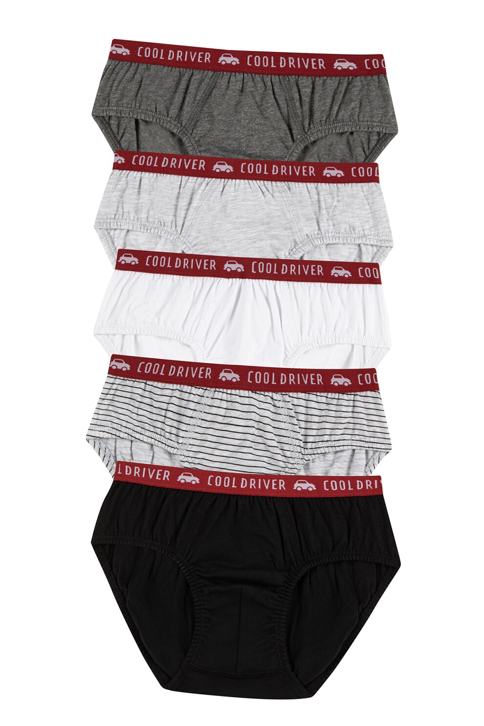 Penti, Set de chiloti - 5 perechi, Gri/Negru/Alb