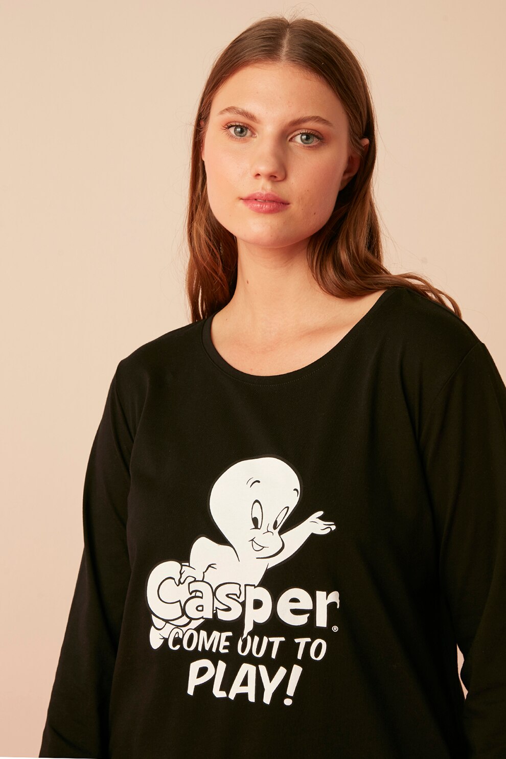 Penti, Pijama cu Casper, Negru/Alb