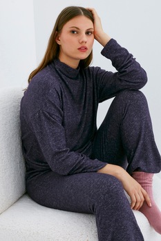 Penti, Pijama cu maneci cazute, Violet aubergine Penti, Pijama cu maneci cazute, Violet aubergine