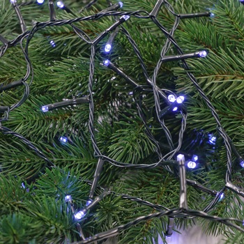 Instalatie Craciun Cris, sir 400 LED-uri alb rece, 8 functii, 30m, interior Instalatie Craciun Cris, sir 400 LED-uri alb rece, 8 functii, 30m, interior