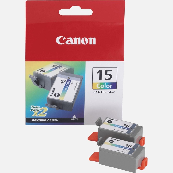 2 db Canon Color BCI-15C tintapatron készlet Canon i70 / Canon i80 készülékekhez, 2x80 oldal, OEM BS8191A002AA