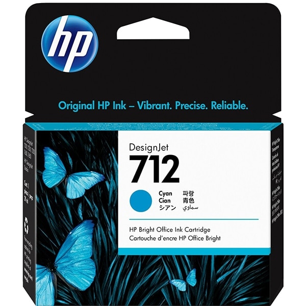 Cartus cerneala HP 712 Cyan pentru HP DesignJet T630,HP DesignJet T230 ...