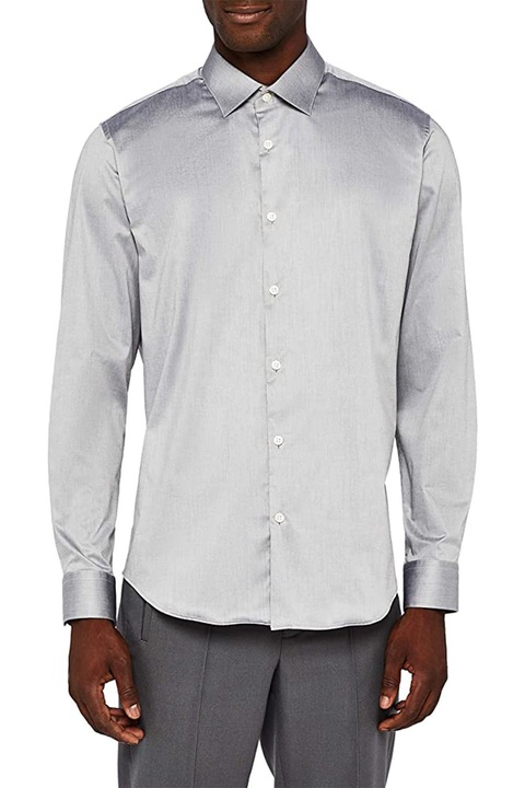 Cămașă bărbați MERAKI, Cu mâneci lungi, Potrivire normală,, Gri, 2XL