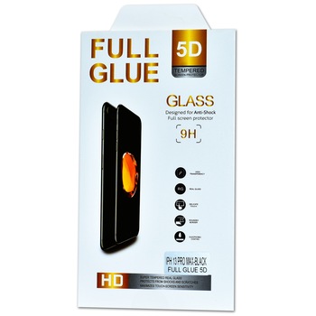 Folie de protectie pentru Apple iPhone 13 Pro MAX din sticla securizata tempered glass rezistenta 9H oleofoba anti zgarieturi anti crapare Full Glue 5D Folie de protectie pentru Apple iPhone 13 Pro MAX din sticla securizata tempered glass rezistenta 9H oleofoba anti zgarieturi anti crapare Full Glue 5D