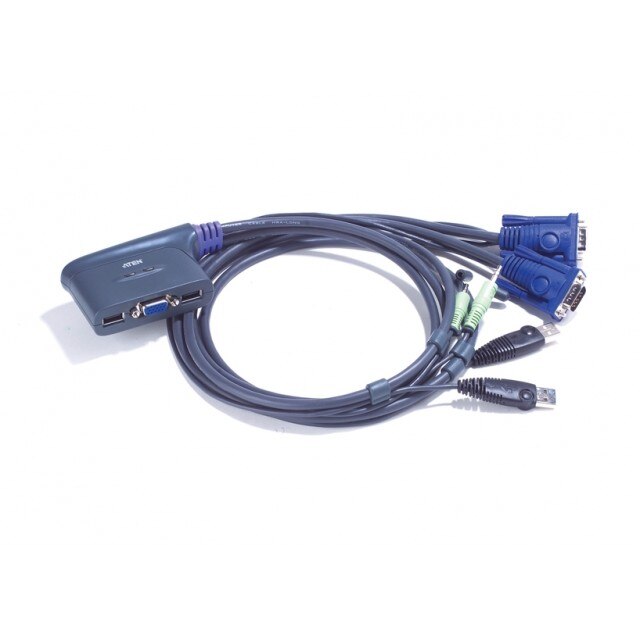 Distribuitor KVM USB 1/2 cu cabluri incluse, ATEN