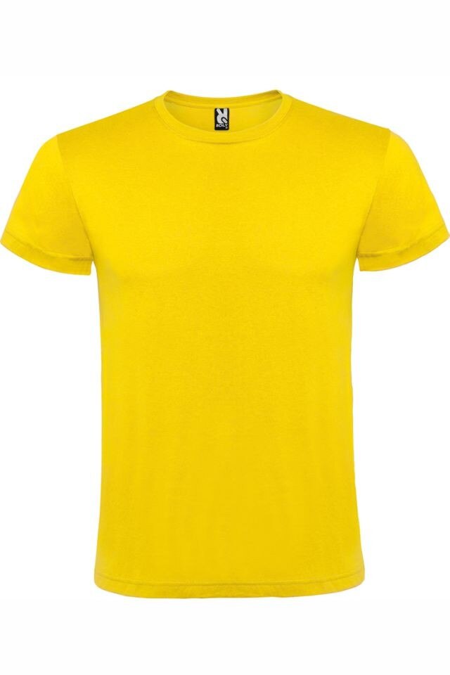 Tricou Atomic cu maneca scurta, bumbac, galben, XXL