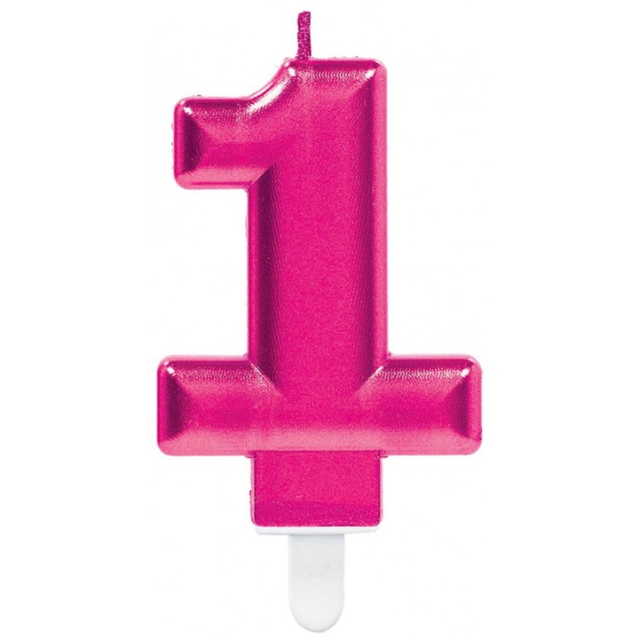 Pink számgyertya 1-es tortagyertya