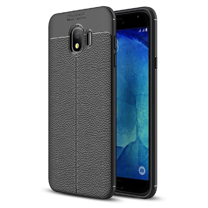 Husa Antisoc model tip Piele AutoFocus pentru Samsung Galaxy J4 / J4 2018 / J400F/DS, Negru